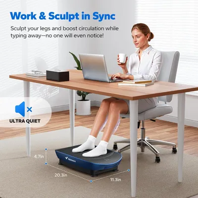 Image de Trilplaat - Plaque vibrante - Machine vibrante - Plateforme de fitness - Vibroplate - Format compact - Silencieuse (moins de 40 dB)