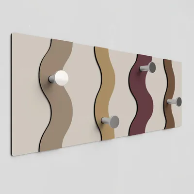 Immagine prodotto di Giallobus - 04 - Canyon - Giallobus - 60L x 25l cm - Attaccapanni da parete e ganci - Legno Mdf + Alluminio