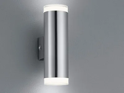 Produktbild von UP and DOWN Fassadenbeleuchtung Außenwandlampe Wandleuchte Silber für Terrasse
