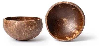 Produktbild von Kerzenbehälter aus natürlicher Kokosnussschale, 9-11 cm Durchmesser, 200-300 ml