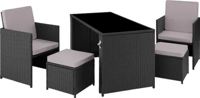 Zdjęcie produktu dla TecTake 404330, Czarny, Szary, 2 siedz., Dorośli i dzieci, Chłopak, dziewczyna