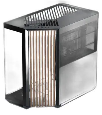 Zdjęcie produktu dla APNX V1-W-BK-v1, Midi Tower, PC, Czarny, Drewno, ATX, micro ATX, Mini-ITX, Kopolimer akrylonitrylo-butadieno-styrenowy (ABS), SGCC (stal ocynkowana ogniowo), Gaming