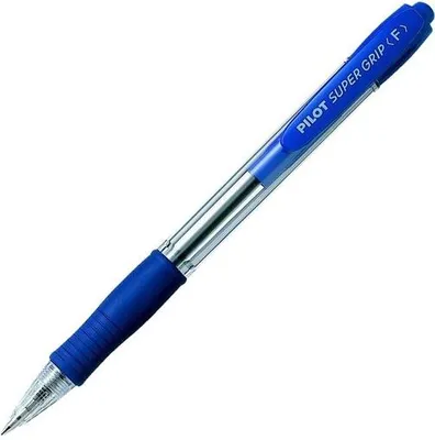 Image de Pilot BPGP-10R-F-L Stylo à bille Super Grip - F, bleu
