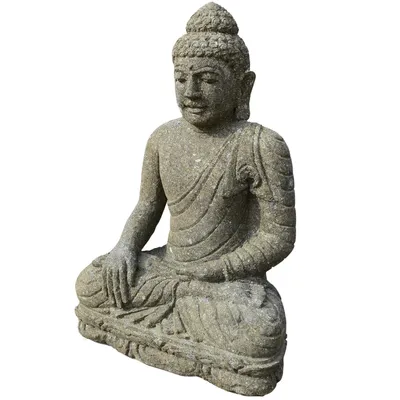 Produktbild von Stonox Buddha Figur Kharagpur Bhumisparsha Mudra Naturstein 25x40x60cm