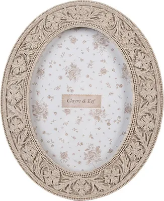 Produktbild von Fotorahmen Oval Kunststoff Glas 16x21 cm Beige Clayre & Eef 2F1167