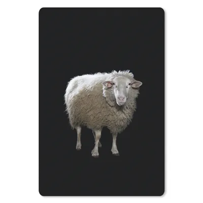 Produktbild von MuchoWow® Mauspad Mousepad Schafe - Nutztiere - Schwarz 18x27 cm - Mousepads - Maus Mat - Pad - Mausunterlage