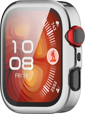 Produktbild von Schutzhülle für Huawei Watch Fit 4, Bizon Case Watch Felipe, Silbern