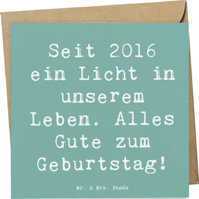 Produktbild von Mr. & Mrs. Panda Glückwunschkarte Spruch 2016 Geburtstag - Meeresbrise - Geschenk, seit, alles Gute zum, anlasskarte, Geburtstagswünsche, besonderes Jahr feiern, Alter