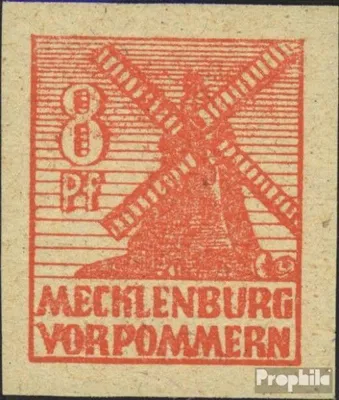 Produktbild von Briefmarken Sowjetische Zone (All.Bes.) 1945 Mi 34y mit Falz Abschiedsserie