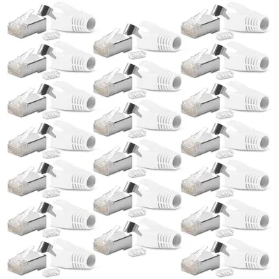 Produktbild von Netzwerkstecker RJ45 CAT7 CAT6 CAT6A 20x Netzwerk Stecker vergoldete Kontakte