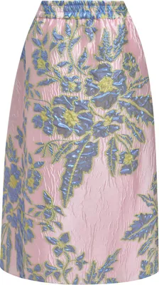Produktbild von Milano Italy MIDI SKIRT W ELASTIC ROS© PRINT ROS© 34