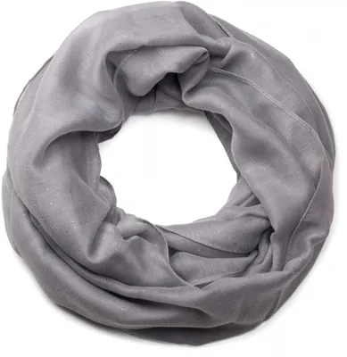 Produktbild von styleBREAKER Damen Loop Schal mit Glitzer-Effekt | Einfarbiger Schlauchschal aus weicher Viskose | Leicht & Elegant | 87 x 93 cm