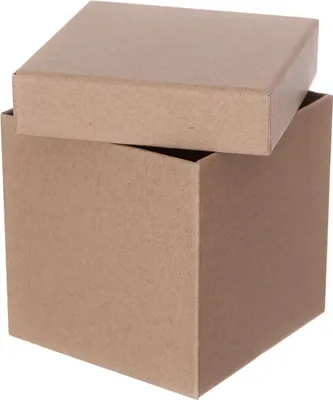 Produktbild von Pappschachtel 11 x 11 x 11 cm, braun, mit Deckel, Geschenkschachtel, Kraftkarton