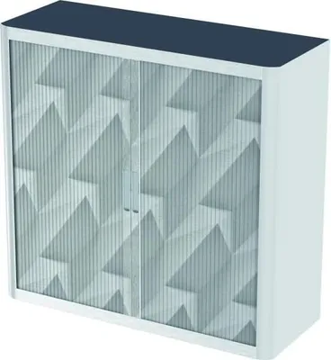 Produktbild von Rollladenschrank easyoffice BxTxH 86x37,5x104cm Motiv geometrisch grau 5