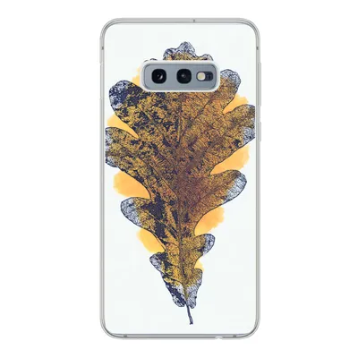 Produktbild von MuchoWow® Handyhülle Schutzhülle Hülle für Samsung Galaxy S10e Aquarell - Orange - Eichenblatt Silikon Softcase Handy Hülle - Handy