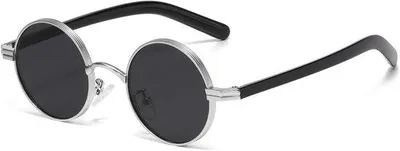 Produktbild von Runde Sonnenbrille, Uni - Vintage-Stil, Klein - UV400-Schutz - Perfekt für den Sommer