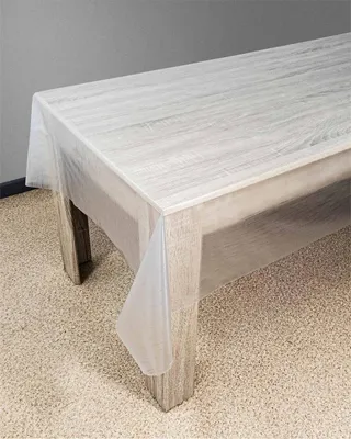 Produktbild von Tischdecke transparent 140x110 cm - Borkenkäfer Glatt - Tischschutz aus abwaschbarem PVC gegen Flecken und Kratzer - Schutzfolie für Innen und Außen - Tischfolie für Küche, Esszimmer und Garten