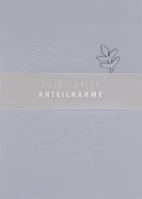 Immagine prodotto di Räder Blattelemente Kondolenzkarte Aufrichtige Anteilnahme