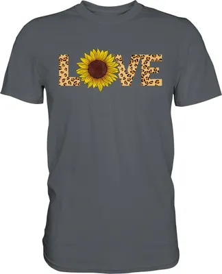 Produktbild von Love Sonnenblumen T-Shirt Gärtner Geschenk – Dark Grey / M