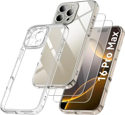 Produktbild von Hülle + 2X Schutzglas für iPhone 16 Pro Max Panzerfolie Display Case Screen 3in1