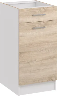 Obrázok produktu pre Kuchynská linka Kuchynská skrinka Spodná skrinka Nástenná skrinka Kuchynská skrinka Chladnička , Farba: svetlá sonoma, Kuchynské skrinky: spodná skrinka 40cm