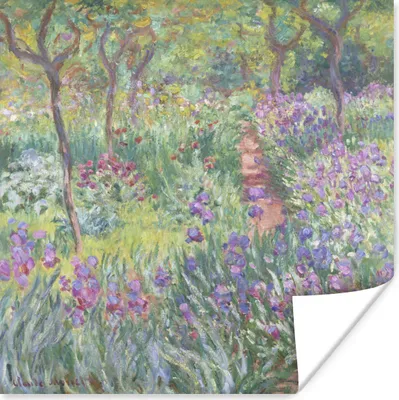 Produktbild von MuchoWow® Poster Der Garten des Künstlers in Giverny - Gemälde von Claude Monet 75x75 cm - Wand Dekoration