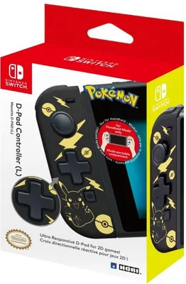 Image de Contrôleur Switch D-Pad (L) Pikachu noir/go ld HORI