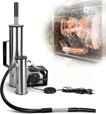 Produktbild von Kaltrauchgenerator aus Edelstahl| Kaltrauchgenerator mit 25W Sauerstoffpumpe mit Einstellbarer Drehzahl| Rauchgenerator für Räucherofen| Fleischräuchermaschine| Ideal für Fisch, Fleisch, Käse, BBQ