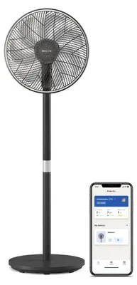 Obrázok produktu pre Philips 3000 series CX3550/01, Domáci lopatkový ventilátor, Šedá, Podlaha, Plast, 46 dB, 40 cm
