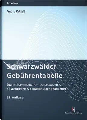 Produktbild von Schwarzwälder Gebührentabelle