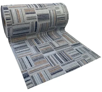 Imagen del producto de Alfombra moqueta antideslizante por metros para cocina y pasillo - Losas Terrazo Azul 7080006-2