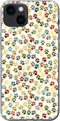 Produktbild von MuchoWow® Handyhülle Schutzhülle Hülle für Telefoonhoesje iPhone 13 Muster - Hund - Pfoten - Jungen - Mädchen - Kinder - Kind Silikon Softcase Handy Hülle - Karteninhaber