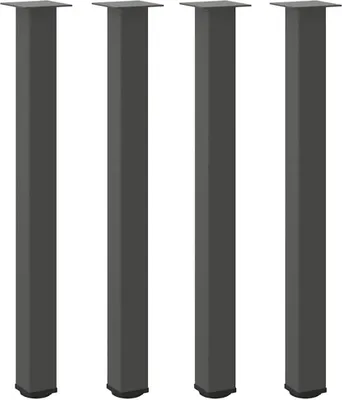 Zdjęcie produktu dla vidaXL Nogi do stołu barowego 4 szt. Antracyt 100-102 cm stal