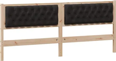 Zdjęcie produktu dla vidaXL Zagłówek brązowo-czarny 200 cm z litego drewna sosnowego