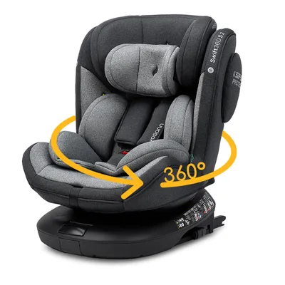 Productafbeelding van Osann Swift360 S 2, kinderzitje, 360 graden draaibaar met Isofix, geschikt voor kinderen van 76-150 cm, autostoeltje met Isofix en Top-Tether – universele grijstint, AI-gegenereerde afbeelding