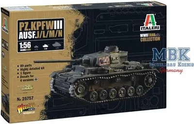Zdjęcie produktu dla Model Kit czołg 25757 - Pz. Kpfw. III Ausf. J//L/M/N (1:56)