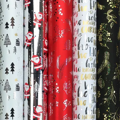 Immagine prodotto di CHAMONIX Carta da regalo metallizzata per Natale - 150 x 70 cm - 5 rotoli