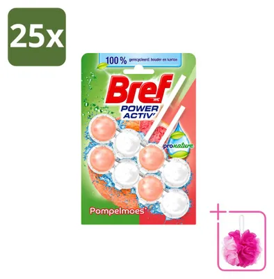 Produktbild von 25 x Bref Pronature Toiletblock Grapefruit 2 x 50 g - Sparpackung - 25 Stücke