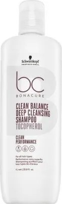 Produktbild von Schwarzkopf Professional BC Bonacure Clean Balance Deep Cleansing Shampoo Tocopherol Tiefenreinigungsshampoo für alle Haartypen 1000 ml