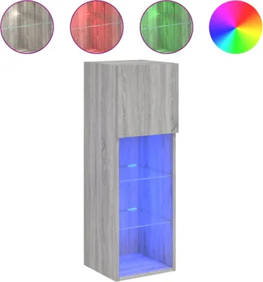 Obrázok produktu pre vidaXL TV skrinka s LED osvetlením Grey Sonoma 30,5x30x90 cm