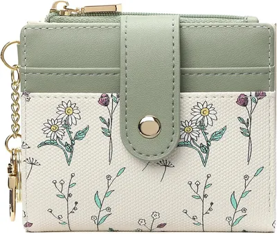 Produktbild von Geldbörse Damen Klein, Leder Geldbeutel mit RFID Blockierung, Portemonnaie Damen, Portmonee mit Ausweisfach und Kartenhüllen Slim Wallet