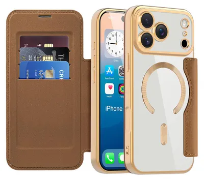 Obrázok produktu pre Techsuit – SmartMag Book Case knižkové puzdro na iPhone 17 Pro – hnedé