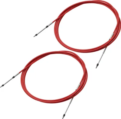 Produktbild von 2 Stück Marine Drosselklappen Schaltung M5x0.8 Fernbedienung Box Kabel Rot 21ft