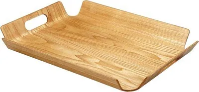 Immagine prodotto di Dienblad di legno con manici - rettangolare - misura media - 44,5x33,5x4,5 cm