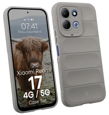 Produktbild von Robuste Handyhülle für Xiaomi Redmi 17 4G/5G, Bizon Case Tur, Hellgrau