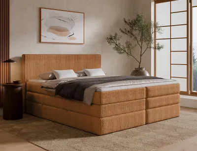 Produktbild von Emlar Boxspringbett Tilia duo 180x200 - Bett mit Matratze und Topper - Boxspringbett mit Bettkasten und Matratze - Boxspringbett Braun (Tilia 56)