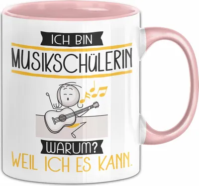 Produktbild von Musikschülerin Tasse Geschenk Ich Bin Musikschülerin Warum Weil Ich Es Kann Geschenkidee Geburtstag (Rosa)