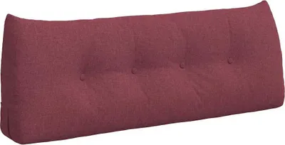 Image de vidaXL Dossier Coussin rouge vin 120 x 24 x 50 cm Tissu