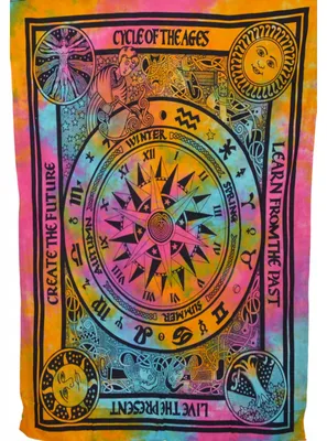 Produktbild von Orientalhaus Zodiac Indisch-Ethno Baumwolle Tagesdecke 140x200cm