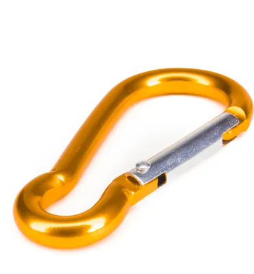 Produktbild von Alu Karabiner gold-orange Karabinerhaken Schnappverschluss Schlüsselanhänger trekking